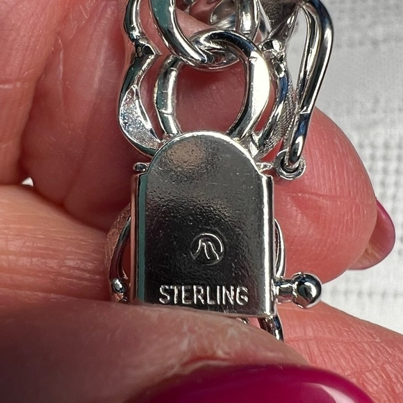 VTG .925β Sterling Bracelet Marked Multi-Links Charm Bracelet Perfect 7β - Picture 7 of 9